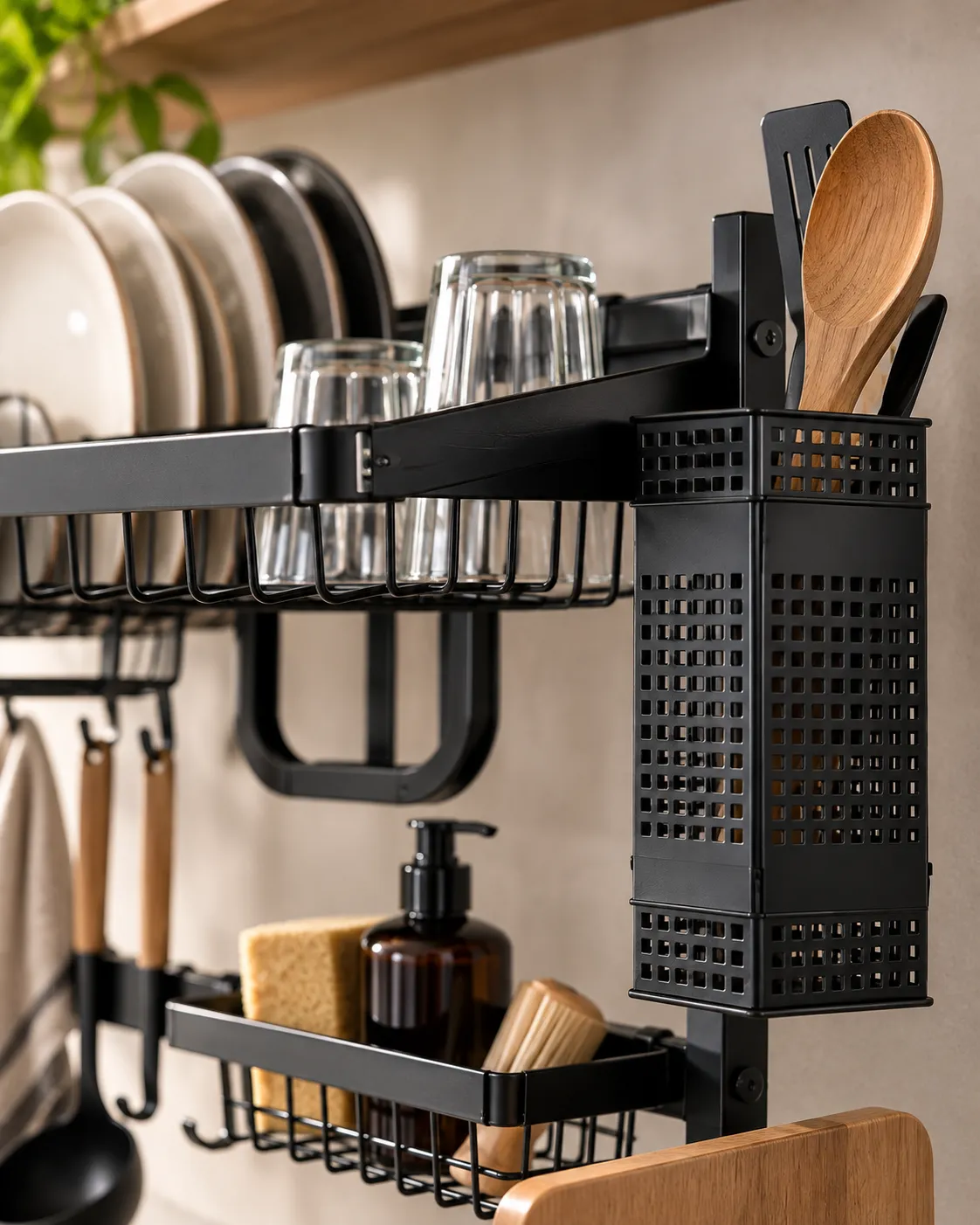 Prateleira Suspensa Rio Home Black 29x65x52, foto 4