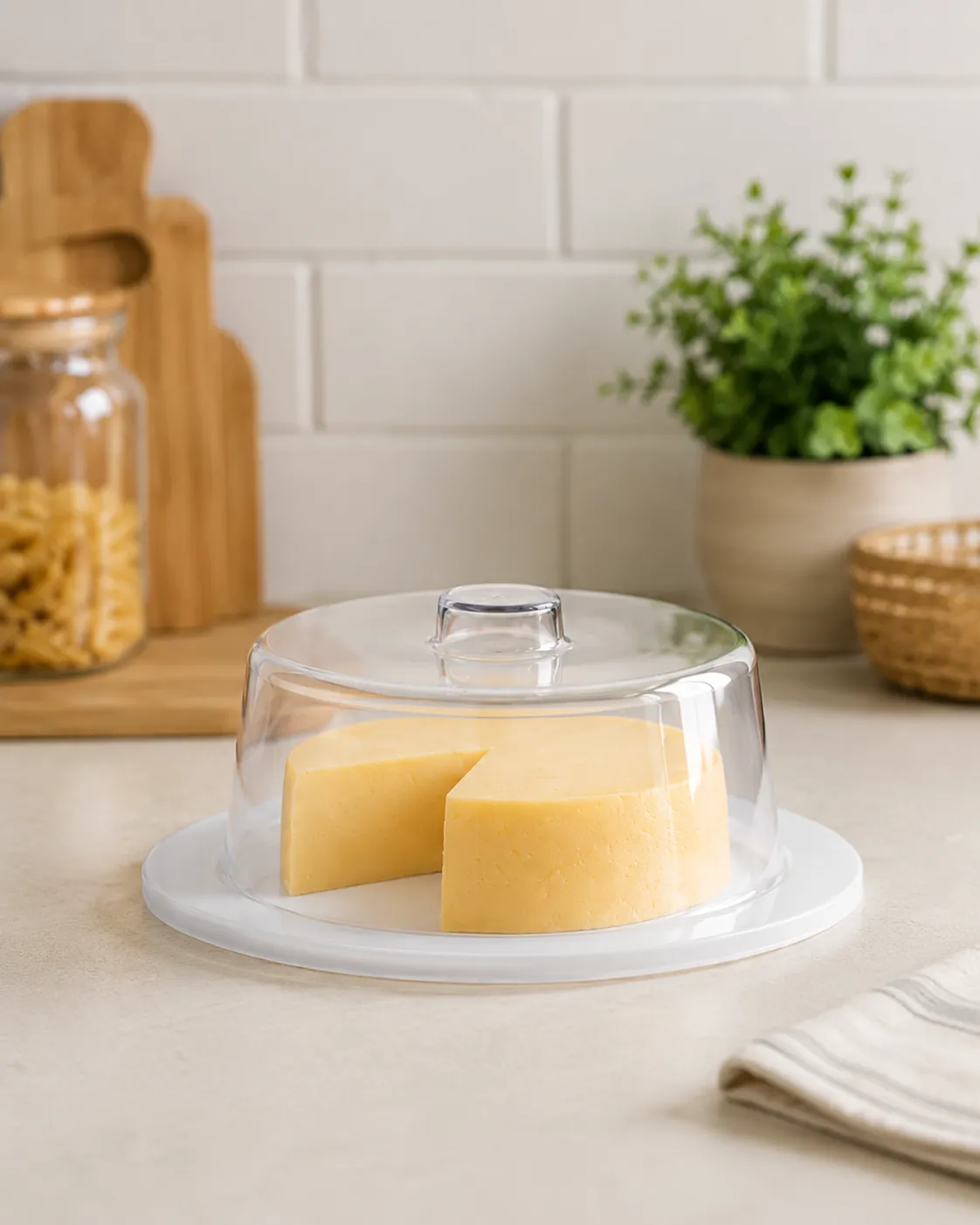 Porta Queijo com Tampa de Vidro - Keita