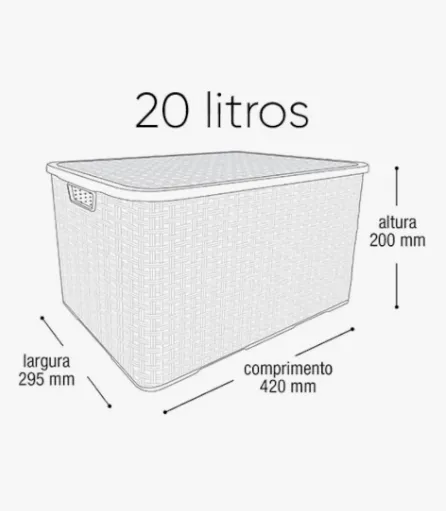 Organizador com Compartimentos - 20L - Arqplast, foto 3