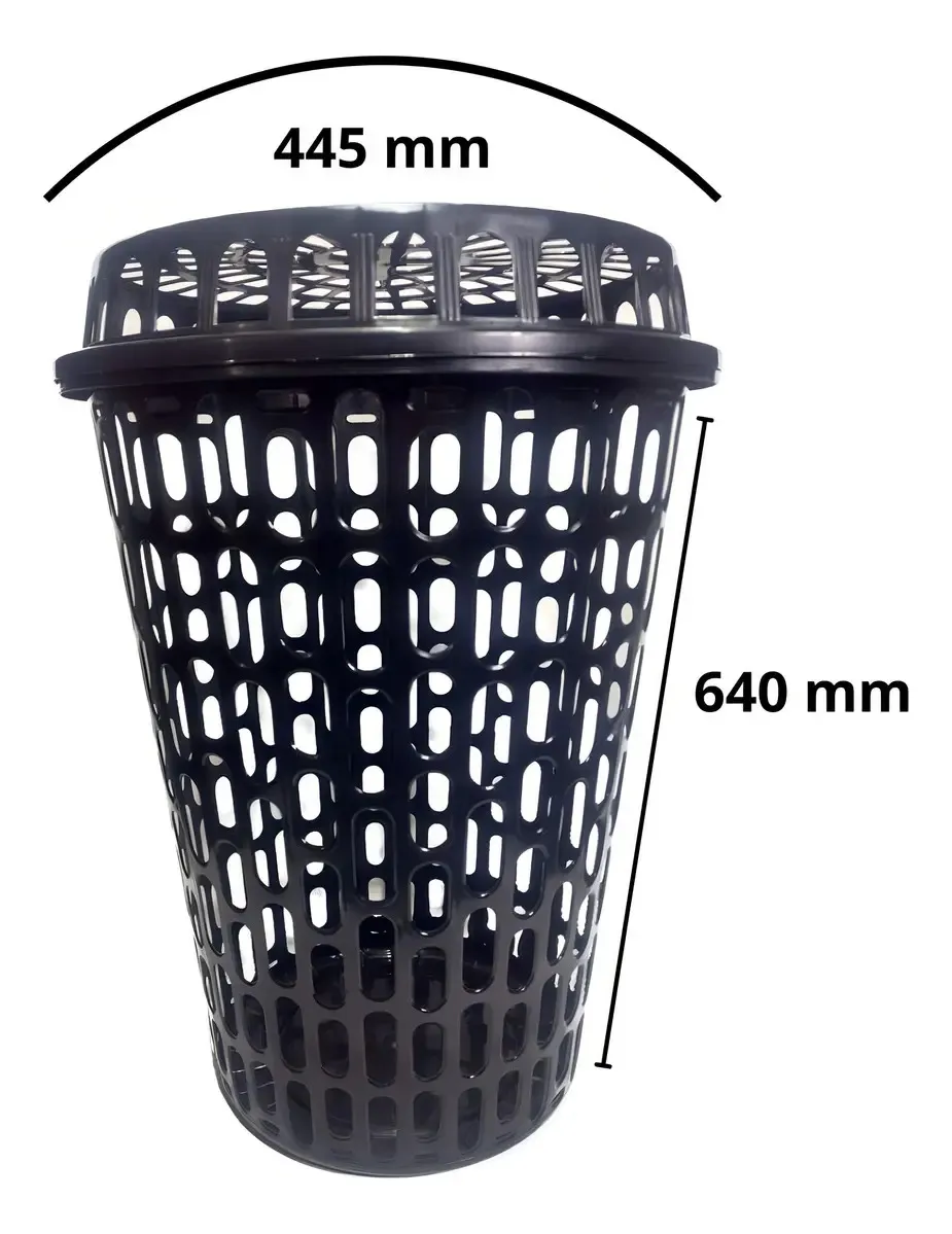 Cesto Telado Preto - 60 Litros - Arqplast, foto 4