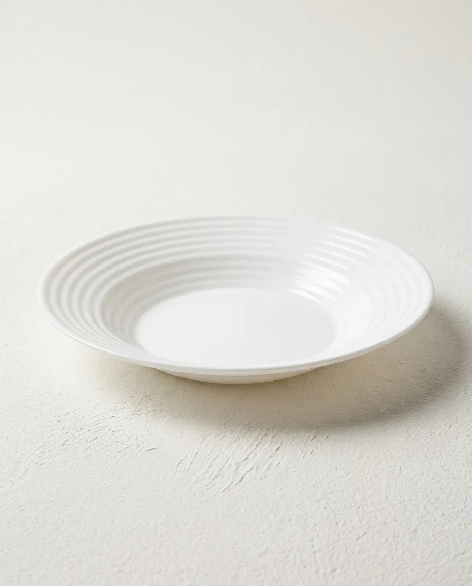 Prato Fundo Opalino Branco Mirage 20cm Lyor, foto 4