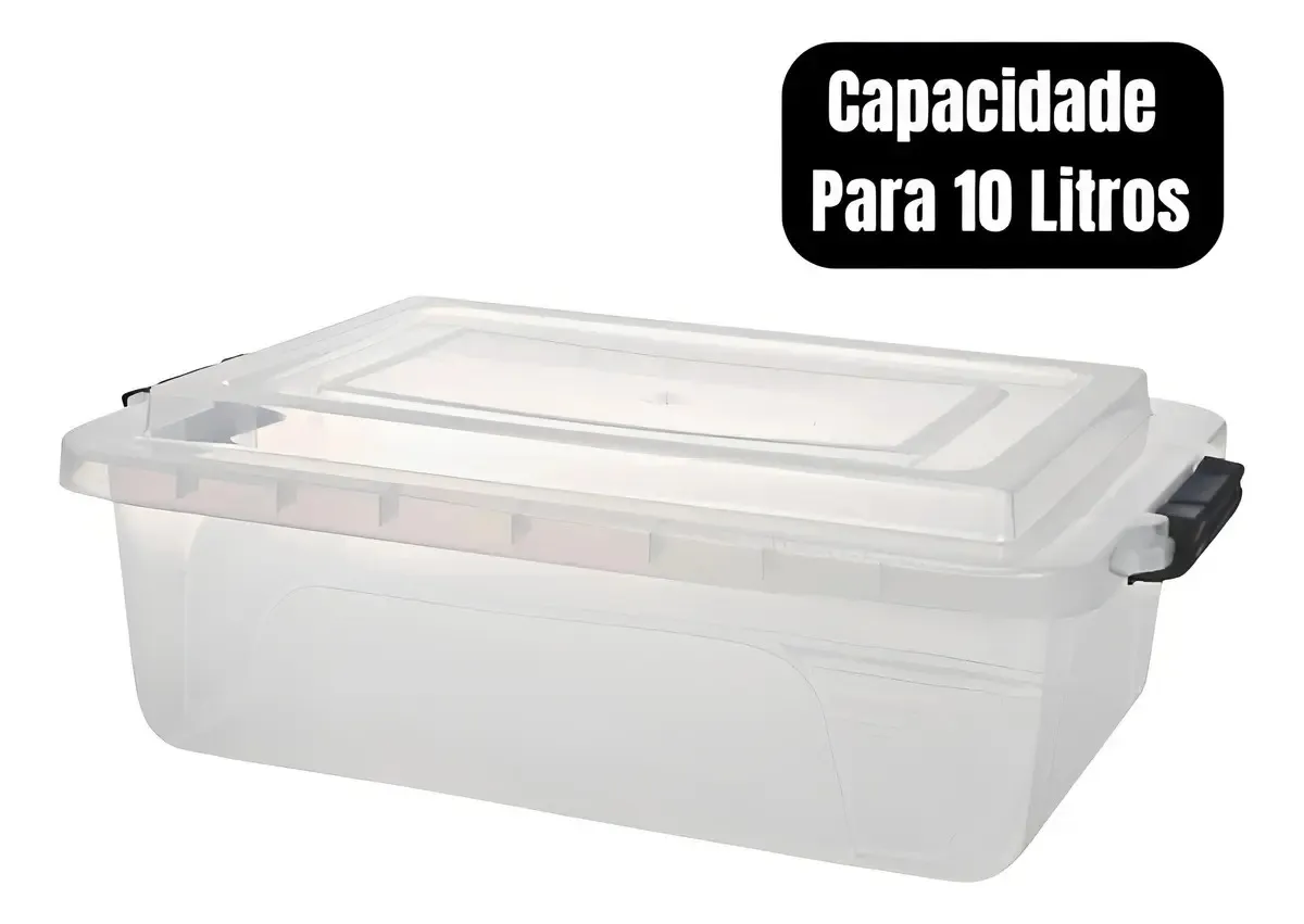 Caixa Organizadora Transparente - 10 Litros - Erca, foto 6