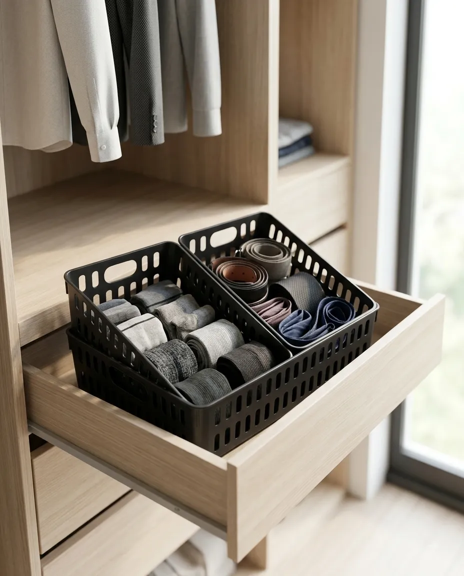 Kit Organizadores Preto - Múltiplos Tamanhos - Elloplas