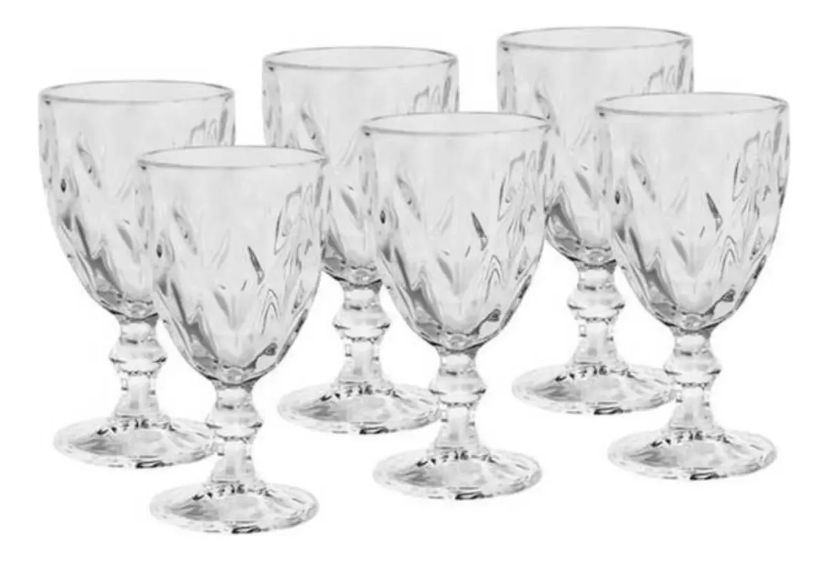 Conjunto de 6 Taças Lehavi Diamond Cristal 340ml, foto 2