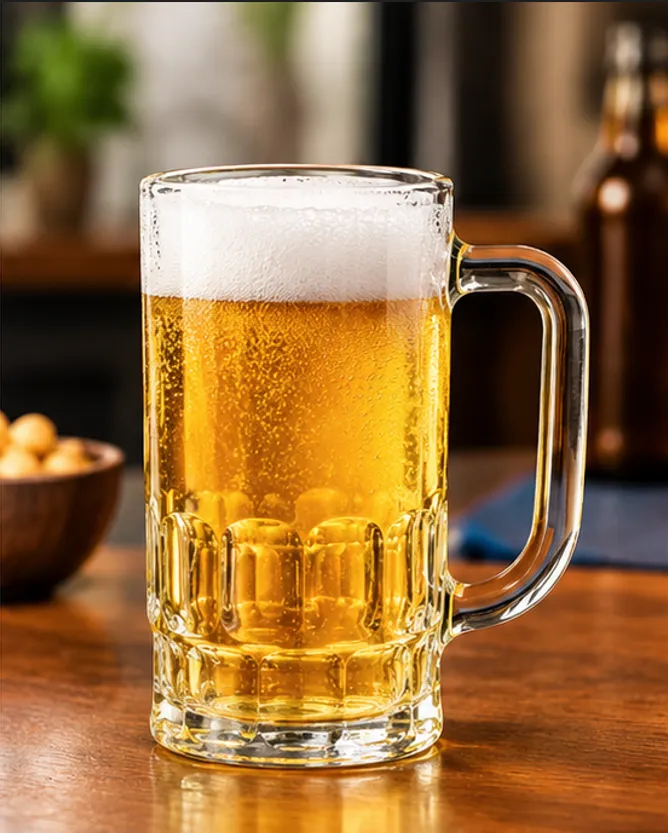 Caneca vidro chopp 360ml com alça