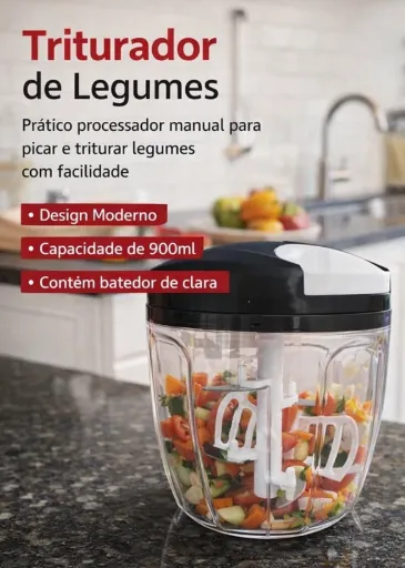 Triturador Alimentos Acrílico - 5 Lâminas - Nix, foto 5