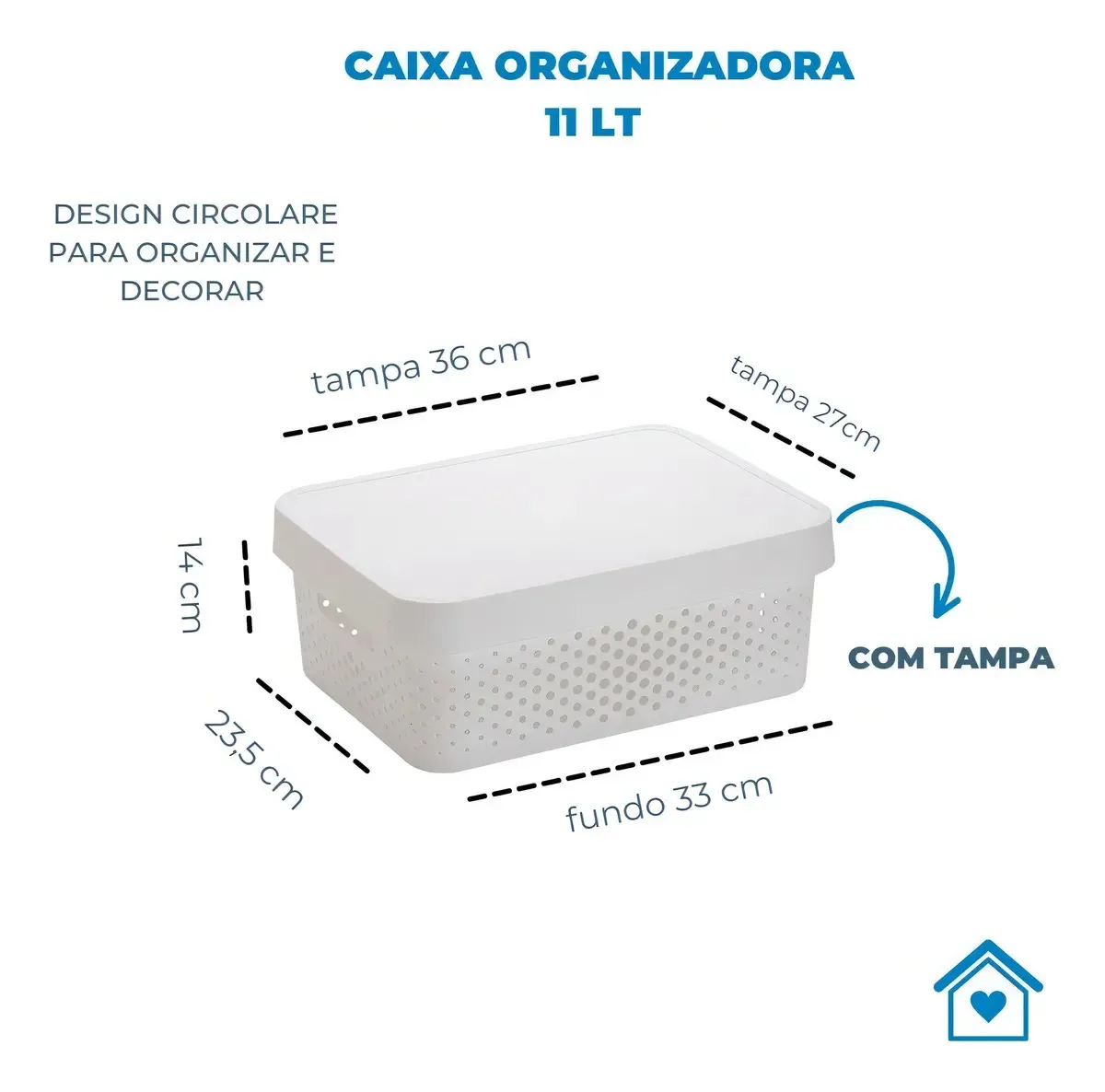 Caixa Organizadora Branca - 11L - Rainha, foto 4