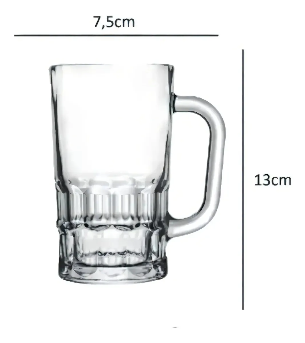 Caneca vidro chopp 360ml com alça, foto 5