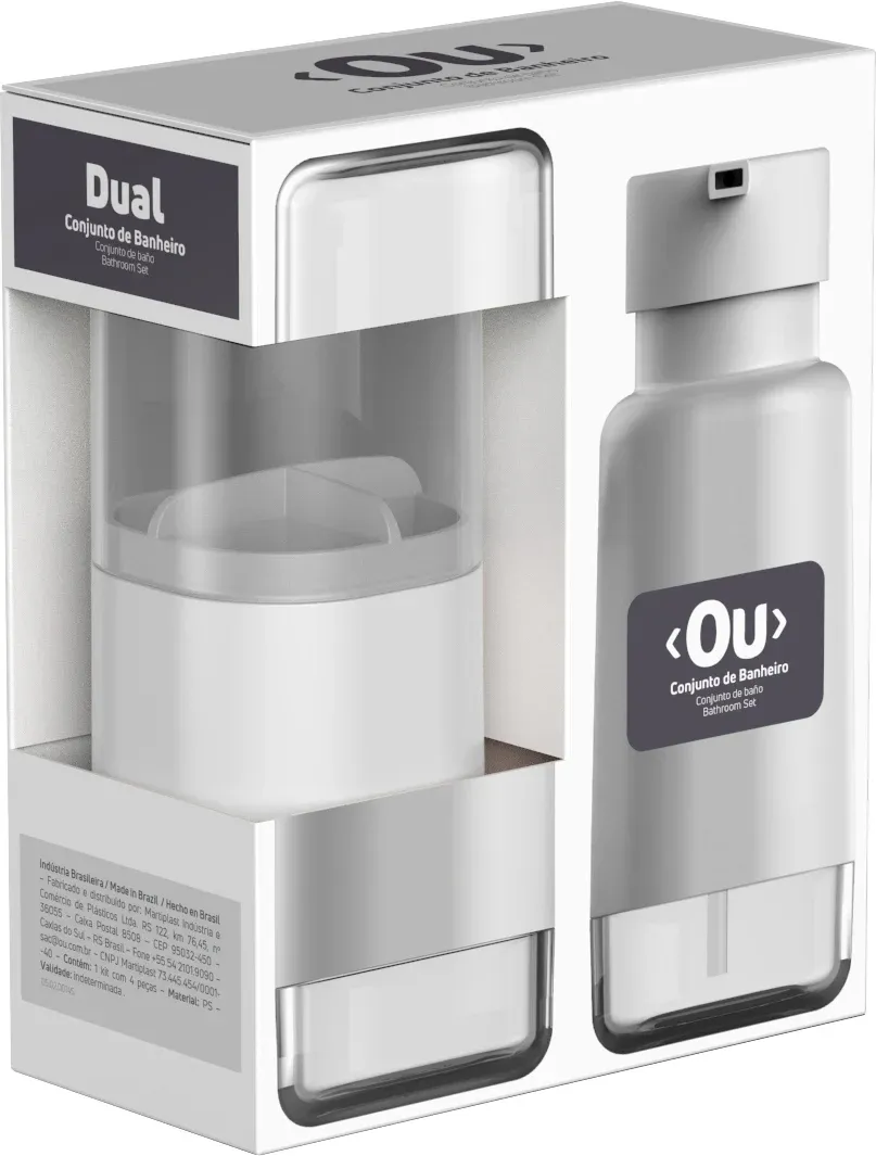 Kit Dual para Banheiro - Branco - OU, foto 2